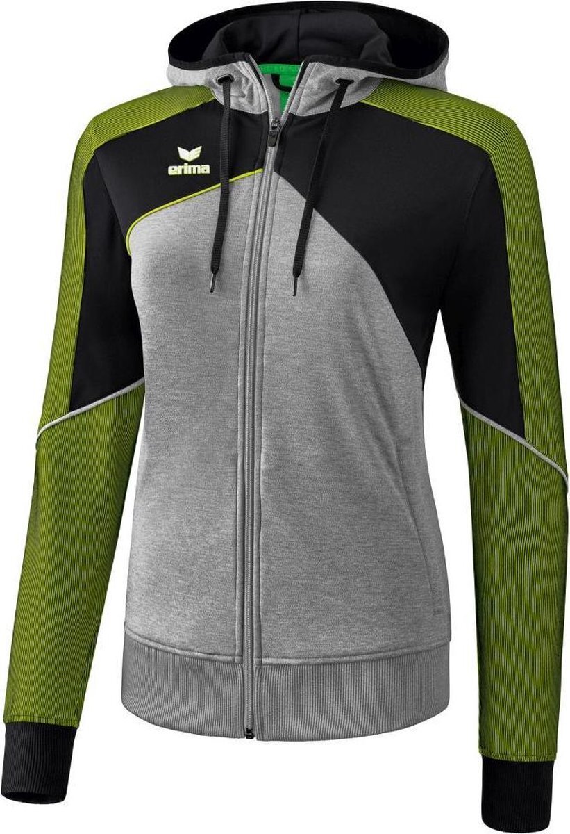 Erima trainingsjack Premium One 2.0 dames groen/grijs