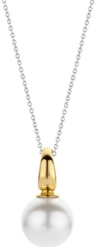 TI SENTO - Milano 6805PW Zilveren Dames Hanger - Zilver - Synthetische Parel - 22 mm