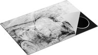 Chefcare Inductie Beschermer Abstracte Kunst - 83x51,5 cm - Zwart Wit