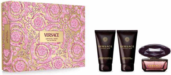 Versace Crystal Noir Giftset - 50 ml eau de parfum spray + 50 ml showergel + 50 ml bodylotion - cadeauset voor dames