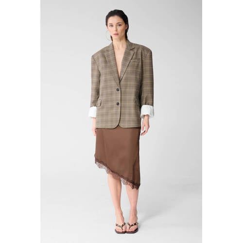 Shoeby Studio midi rok bruin
