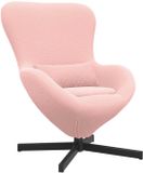 vidaXL Eivormige stoel Roze Stof 63 x 73 x 90 cm