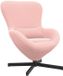 vidaXL Eivormige stoel Roze Stof 63 x 73 x 90 cm