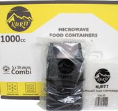 Kurtt 100 stuks, 1000ml Meal prep bakjes, Maaltijdbakjes, 1-voudig, magnetronbakjes, prep meal bakjes, herbruikbaar plastic bakje - magnetronbestendig, vaatwasmachinebestendig en herbruikbaar, klik dekselsluiting, BPA-vrij