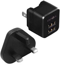 EnerGea Travelite 2.4 Duo USB-lader Zwart (UK)