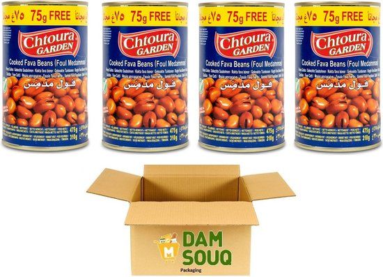Multipak Chtoura Garden Gekookte bonen (Foul Medammas) - 4 x 475ML