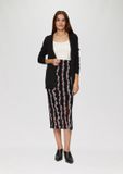 s.Oliver Midirok van mesh met bloemenprint