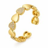 Cilla Jewels Dames ring Goudkleurig edelstaal Zirkonia
