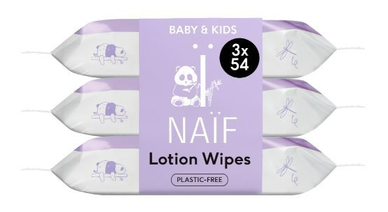 Naïf Babydoekjes Lotion - 3 x 54 stuks