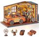 Maison miniature Maison de poupée Kit de bricolage avec éclairage LED