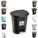 Pédalier, 18 litres, à fermeture douce, plastique, noir