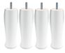 Margot Atelier Futura Set met 4 poten voor lattenbodem, hout, wit, 6 x 6 x 20 cm