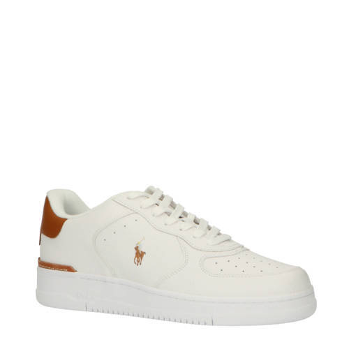 POLO Ralph Lauren POLO Ralph Lauren Master Court leren sneakers wit/cognac