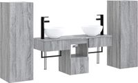 vidaXL Badkamermeubel Set Grijs Sonoma 33 x 34,5 x 100 cm