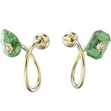 Swarovski Numina - Goudkleurige Oorhangers voor Dames met Groene Kristallen