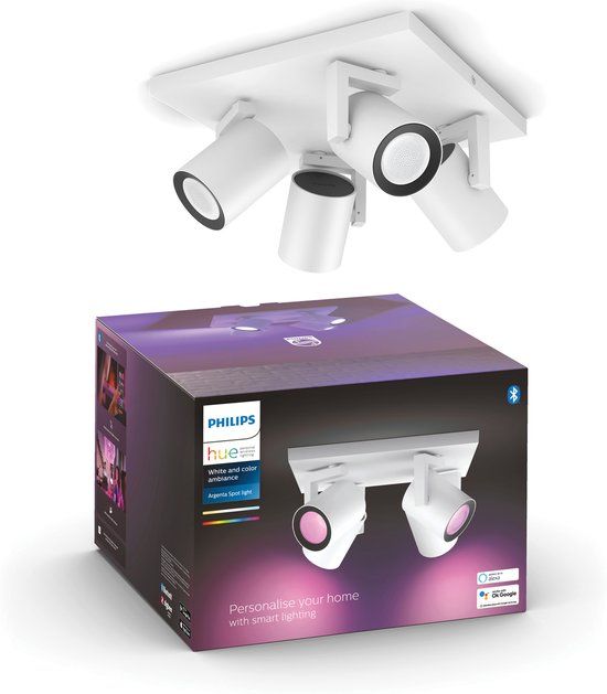 Philips Hue Argenta Opbouwspot - 4-spots - Wit - RGB - Incl. LED