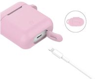 Beschermhoes Celly Protective Case for AirPods 1/2 Gen, Pink Silicone
