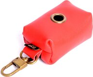 Dogs&Co Honden Poepzakjeshouder - Rood - Leer - 5x10x5 cm