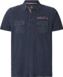 Jan Vanderstorm heren Poloshirt - 56/58 - donkerblauw - Plus Size