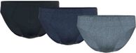Seidensticker Slip Set van 3 Heren Zwart/Blauw Effen Katoen/Elastaan XXL