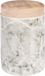 Flamingo Keramiek Snackpot Marmi - Hondenvoerbewaarbak - 11.5x17.5 cm Wit Grijs