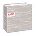 Fato, Servetten van droogpapier, Airlaid, stoflook, 50 stuks, formaat 40 x 40 cm, gevouwen in 4, decoratieve parels taupe