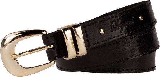 Legend Dames - Leren riem - Zwart - 85cm