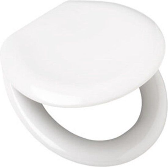 Wisa Centaur WC-bril - Wit - Kunststof/RVS - Standaard vorm