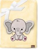 Be Mammy Babydeken - Katoen - Geel - olifant - 76 x 102 cm