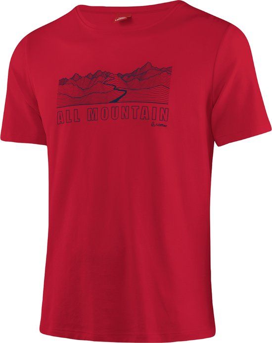 Loeffler M Printshirt All Mountain Transtex® - Rood - Unisex - Maat 50 - Katoen - 2022