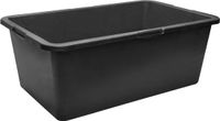Garronda 2x 80L Bouwbak van Slijtvast - PE voor Bouwplaatsen – Tuin – Bouwbak – Mortelbak – Zwart – GD-GRE-BT