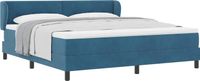 vidaXL Boxspring bed met hoofdeinde Donkerblauw 180 x 200 cm Fluweel