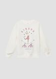 s.Oliver Sweatshirt Crème Katoen Lange Mouw Kinderen Maat 140