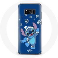 Maniacase Hoesje voor Samsung Galaxy S8 plus Stitch sneeuw kerst blauw