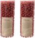 Decoris Kaemingk B.V. 2x Kerstboom kralenslinger rood 10 mtr