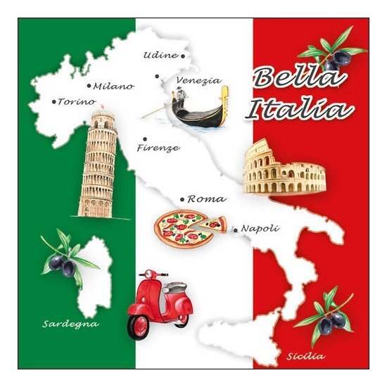 Ambiente papieren servetten Bella Italia 33x33 cm 20st