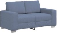 vidaXL Loveseat Corduroy Stof Blauw 160x77x82 cm