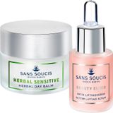 Sans Soucis Sensitive Care - Herbal Krauter Balsem Day 50ml + Beauty Elixir Active Lifting Serum 15ml (Duo Deal) OP=OP