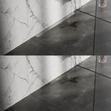 Brauer Douchegoot met Multifunctioneel Rooster en Flens Voor Wandmontage - 90 cm - Rvs Geborsteld