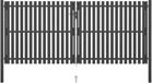 vidaXL Tuinpoort Staal 400x150 cm Antraciet