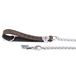 MyFamily Cuir Italien Véritable Et Chaîne Fabriqué En Italie, Laisse pour chien, Finition Métal Argent Antique, Pratique Et Durable, Fait Main, Collection Tucson