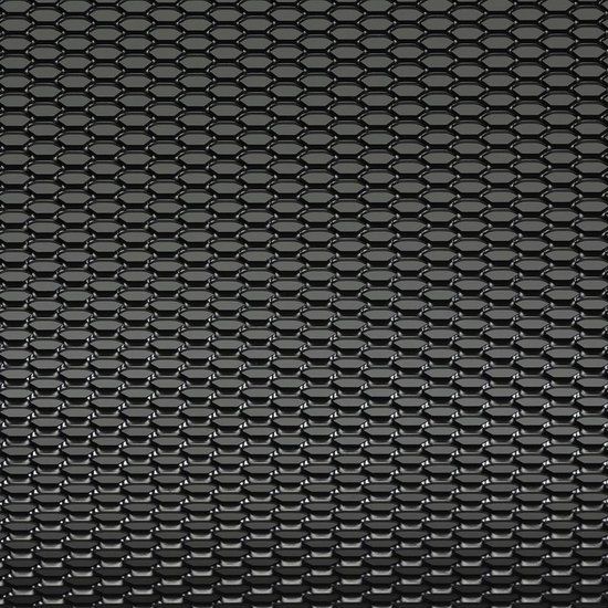 AutoStyle Racegaas aluminium zwart - honingraat 12x6mm - 125x25cm