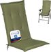 Beautissu Loft HL Coussin de chaise dossier haut 120x50 cm vert olive Coussin de chaise de jardin résistant aux UV
