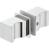 Häfele Bouton de porte de douche H3036 inox poli carré