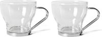 Gerimport Set de verres à thé - 12 pièces - 170 ml - Verre - Avec anse