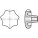 TOOLCRAFT Poignée étoile plastique TO-5453925 10 pièce(s)