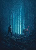 Komar Fotobehang - Star Wars Wood Fight 200x280cm - Vliesbehang