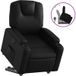 Fauteuil inclinable en similicuir noir