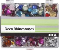 Creativ company Strasstenen in display box, 300 stuks, blauw, zilver, roze