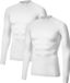 DANISH ENDURANCE Haut à manches longues de compression pour hommes - Sous-vêtement - Mesh respirant - 2-Pack - Blanc - Taille L